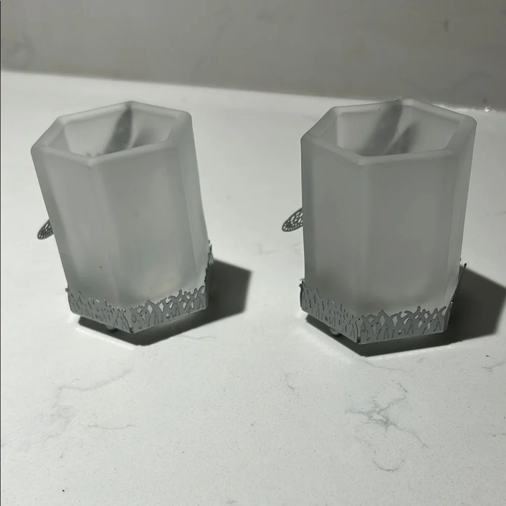Frosted Glass Dragonfly Votive Candle Holders - Picture 3 of 5